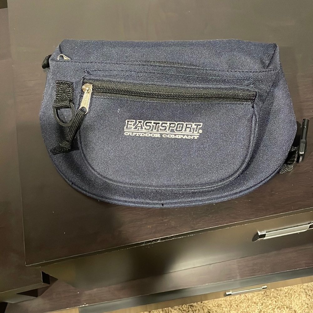 Blue and White Eastsport  Fanny Pack